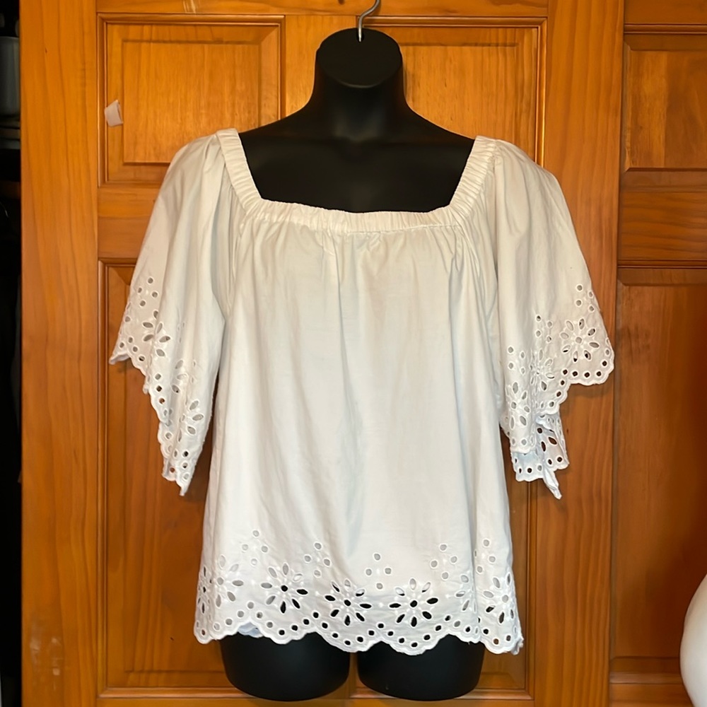 Vineyard Vines White Cotton Oversized Top Size Tag XL
